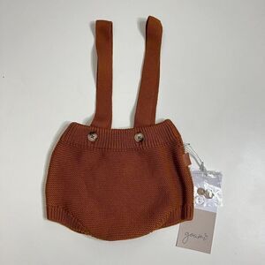 NWT Goumi Kids Knit Suspender Bloomers SZ 6-12 mo Sienna Baby Organic Cotton Sho